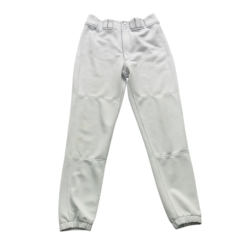 Mizuno Baseball Pants Mens Large Gray 29 Inseam Elastic Cuff Athletic Sport